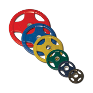 Body-Solid 255 lb. Colored Rubber Grip Olympic Plate Set