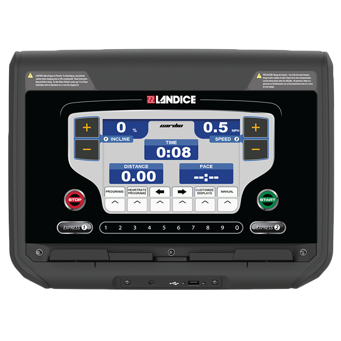 Landice L8 Treadmill with Cardio Control Panel