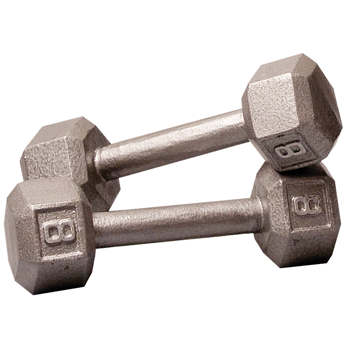 Body-Solid Cast Hex Dumbbell - 8 Lb.
