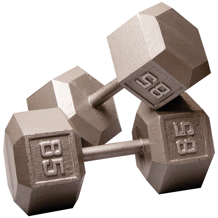 Body-Solid Cast Iron Hex Dumbbell - 85 Lb.