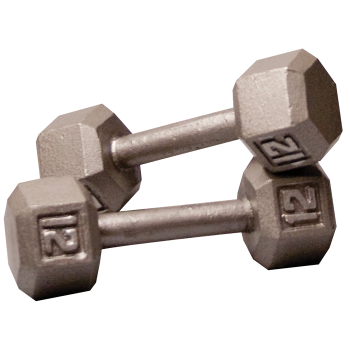 Body-Solid Cast Hex Dumbbell - 12 Lb.