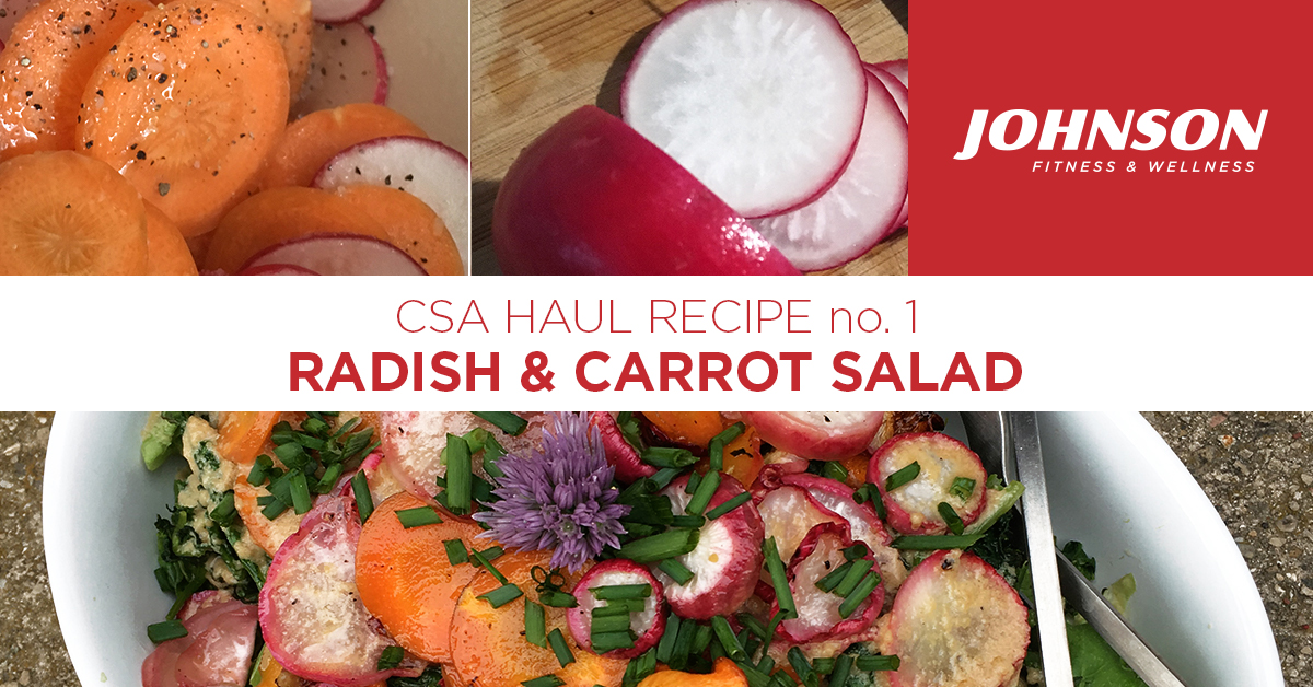 CSA Seasonal Radish and Carrot Salad